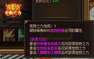 《雄霸江湖》宠物系统